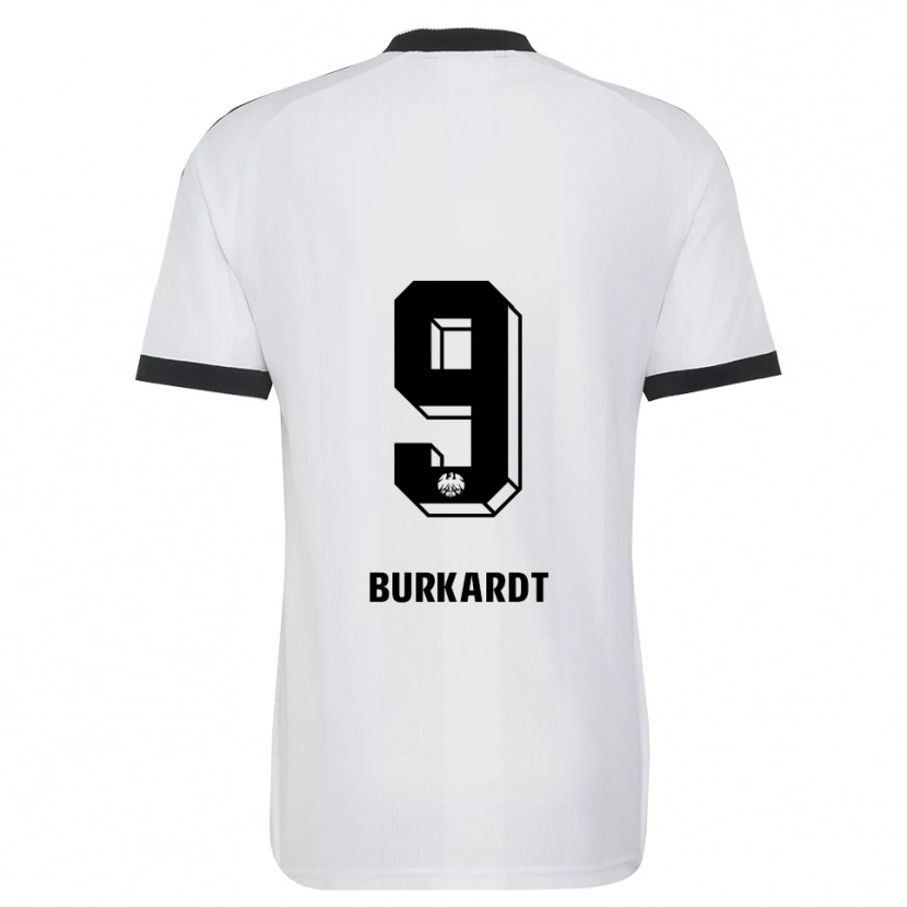 Danxen Enfant Maillot Jonathan Burkardt #9 Noir Blanc Tenues Extérieur 2026/27 T-Shirt