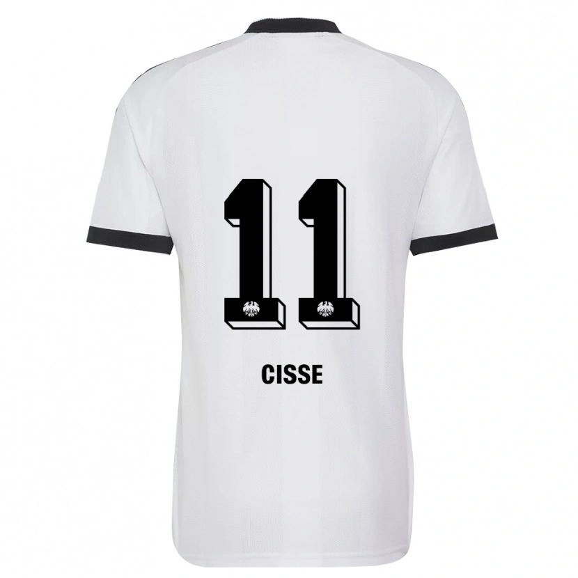 Danxen Enfant Maillot Cherif Cisse #11 Noir Blanc Tenues Extérieur 2026/27 T-Shirt