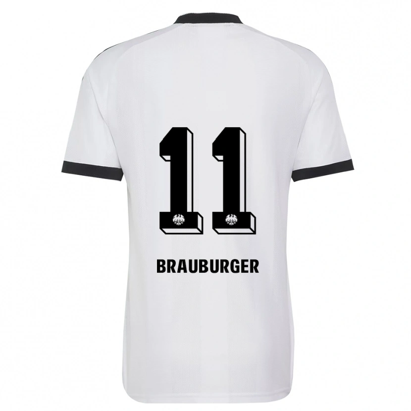 Danxen Enfant Maillot Maximilian Brauburger #11 Noir Blanc Tenues Extérieur 2026/27 T-Shirt