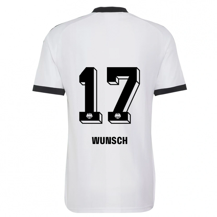 Danxen Enfant Maillot Paul Wünsch #17 Noir Blanc Tenues Extérieur 2026/27 T-Shirt