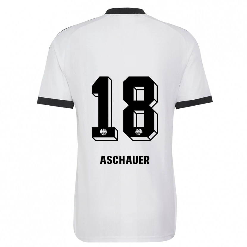 Danxen Enfant Maillot Verena Aschauer Hanshaw #18 Noir Blanc Tenues Extérieur 2026/27 T-Shirt