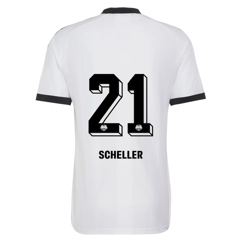 Danxen Enfant Maillot Niklas Scheller #21 Noir Blanc Tenues Extérieur 2026/27 T-Shirt