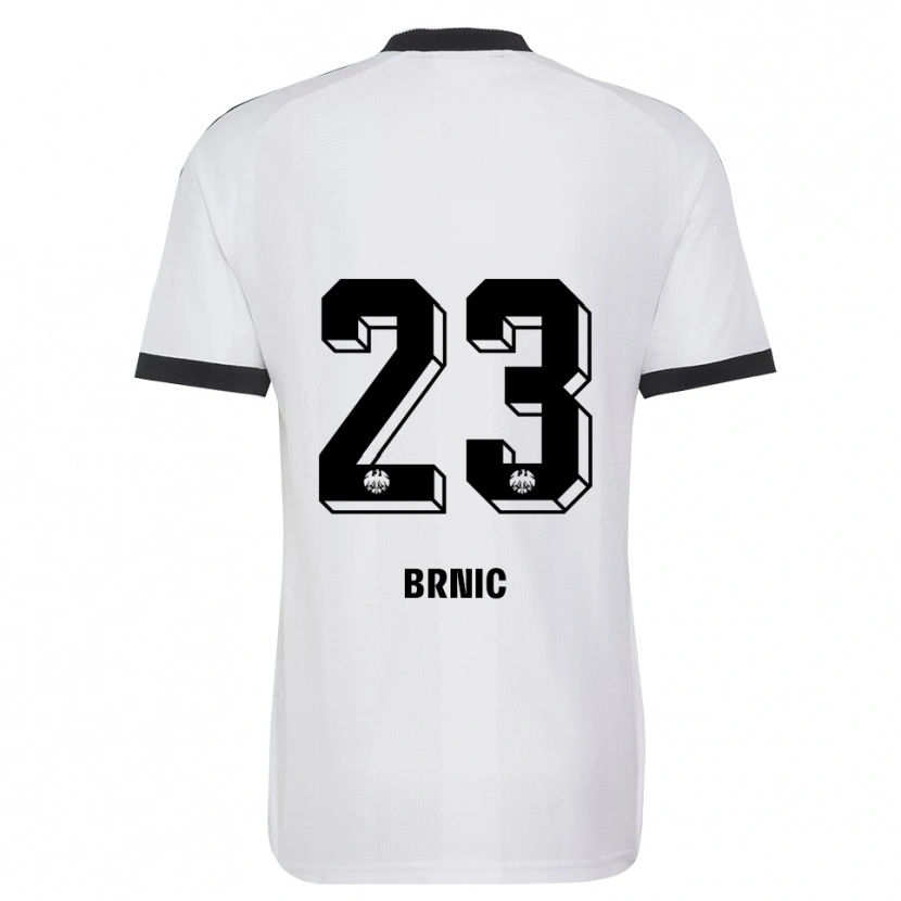 Danxen Enfant Maillot Luka Brnic #23 Noir Blanc Tenues Extérieur 2026/27 T-Shirt