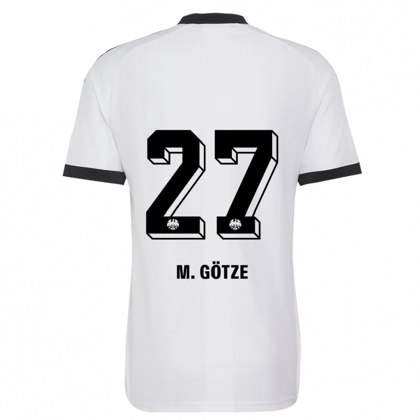 Danxen Enfant Maillot Mario Götze #27 Noir Blanc Tenues Extérieur 2026/27 T-Shirt