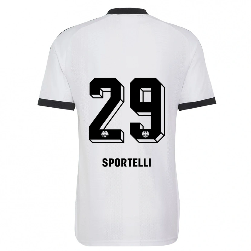 Danxen Enfant Maillot Flavio Sportelli #29 Noir Blanc Tenues Extérieur 2026/27 T-Shirt