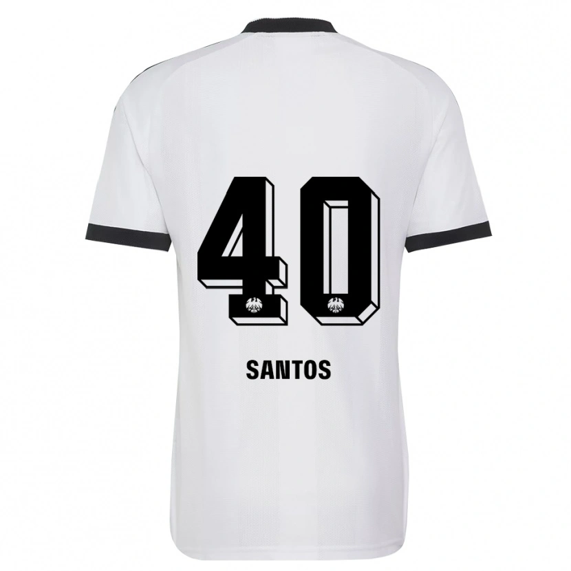 Danxen Enfant Maillot Kauã Santos #40 Noir Blanc Tenues Extérieur 2026/27 T-Shirt