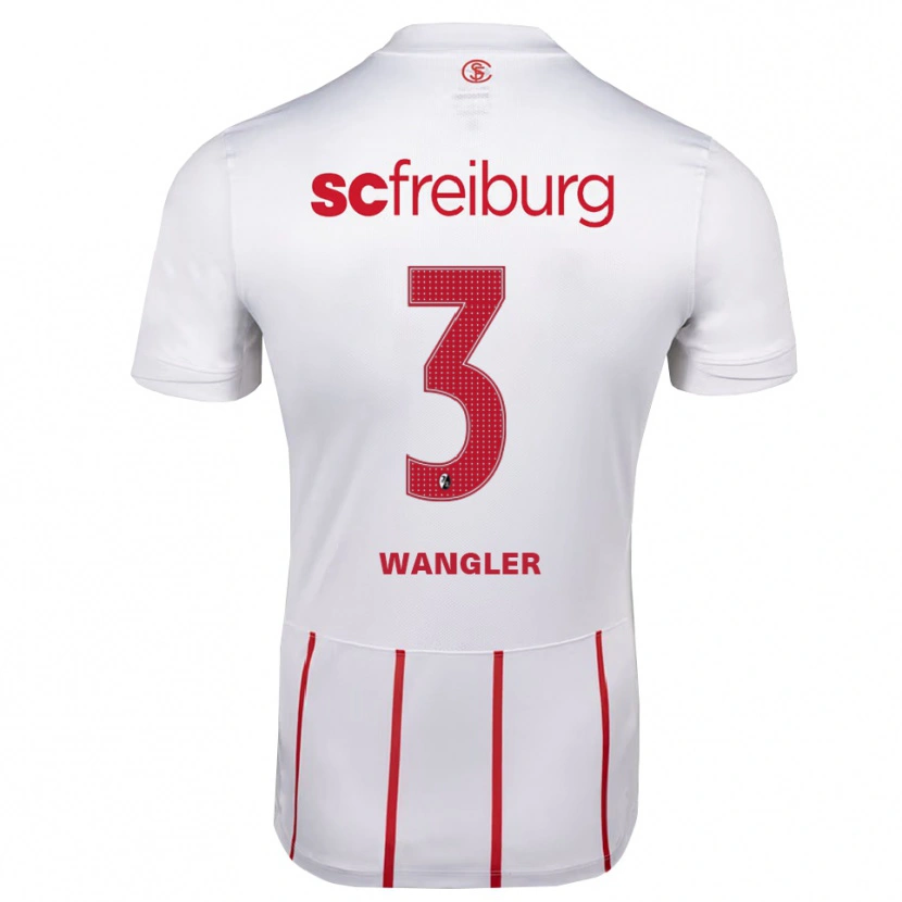 Danxen Enfant Maillot Tim Wangler #3 Blanc Rouge Jaune Tenues Extérieur 2026/27 T-Shirt