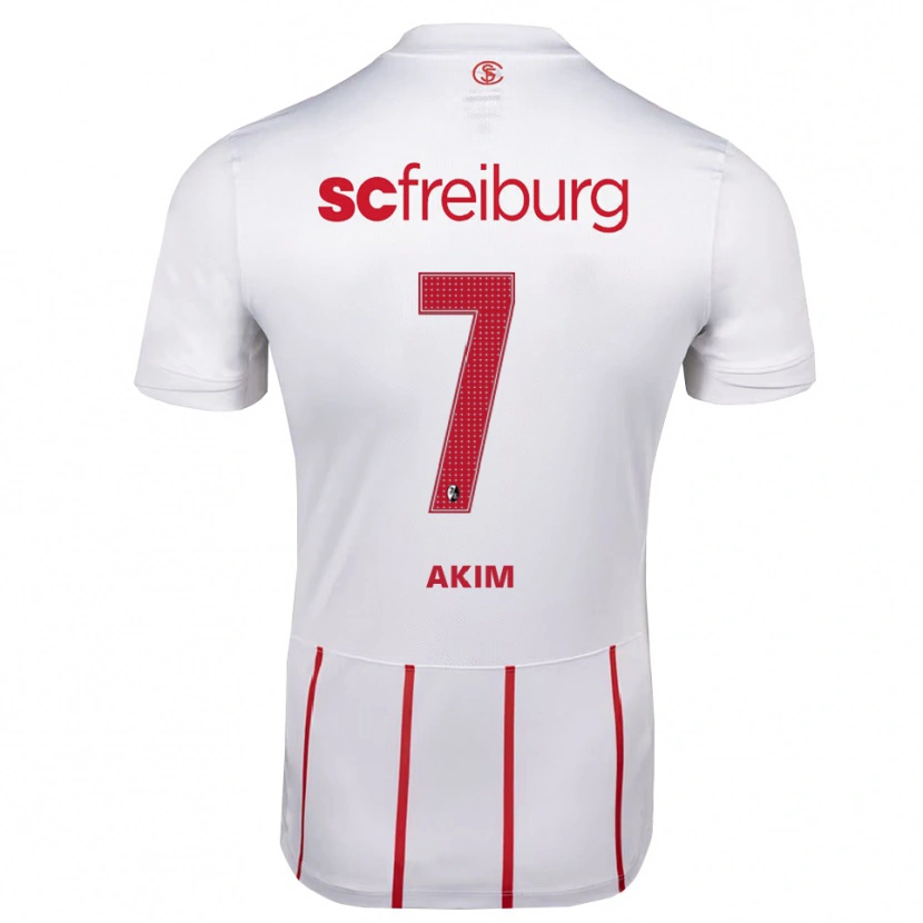 Danxen Enfant Maillot Akim Schnerring #7 Blanc Rouge Jaune Tenues Extérieur 2026/27 T-Shirt