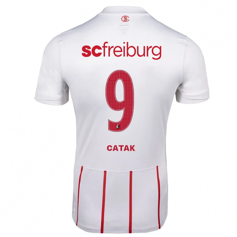 Danxen Enfant Maillot Leon Catak #9 Blanc Rouge Jaune Tenues Extérieur 2026/27 T-Shirt