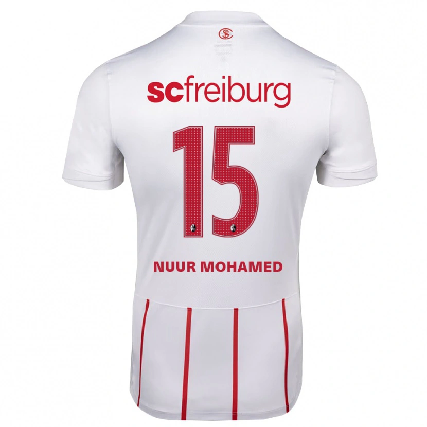 Danxen Enfant Maillot Billal Mohamed #15 Blanc Rouge Jaune Tenues Extérieur 2026/27 T-Shirt
