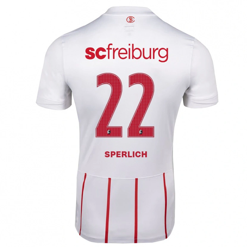 Danxen Enfant Maillot Nino Sperlich #22 Blanc Rouge Jaune Tenues Extérieur 2026/27 T-Shirt