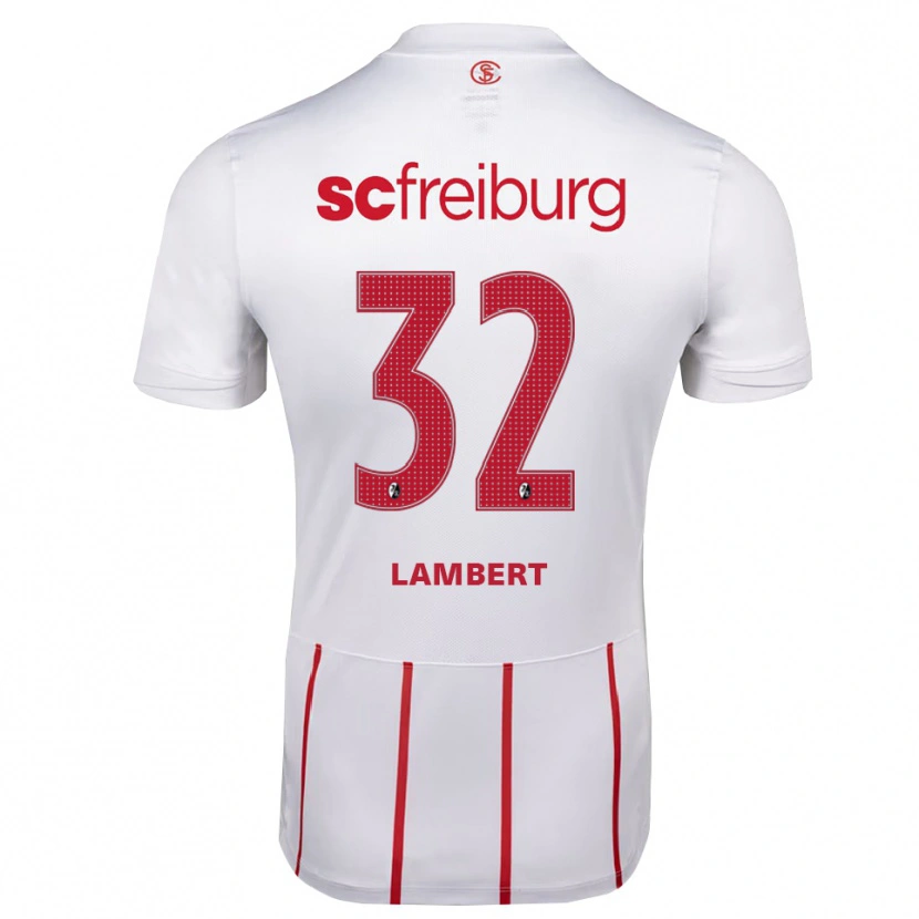 Danxen Enfant Maillot Gabrielle Lambert #32 Blanc Rouge Jaune Tenues Extérieur 2026/27 T-Shirt