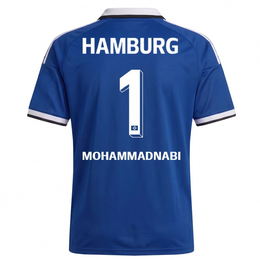 Danxen Enfant Maillot Benjamin Mohammadnabi #1 Blanc Bleu Tenues Extérieur 2026/27 T-Shirt
