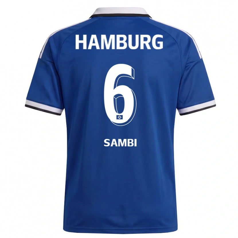 Danxen Enfant Maillot Albert Sambi Lokonga #6 Blanc Bleu Tenues Extérieur 2026/27 T-Shirt