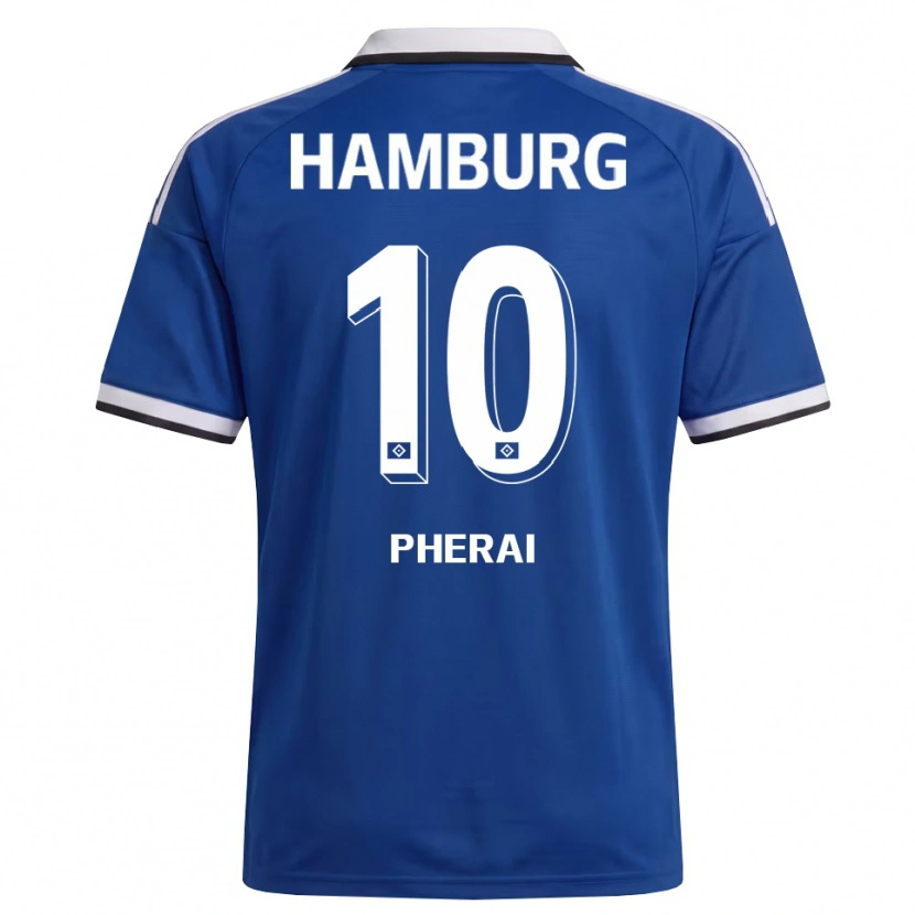Danxen Enfant Maillot Immanuel Pherai #10 Blanc Bleu Tenues Extérieur 2026/27 T-Shirt