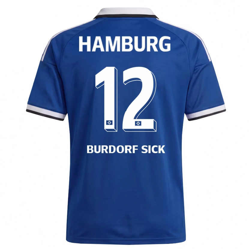 Danxen Enfant Maillot Emma Burdorf-Sick #12 Blanc Bleu Tenues Extérieur 2026/27 T-Shirt