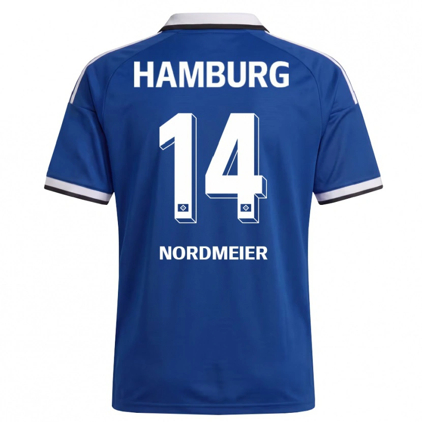 Danxen Enfant Maillot Quentin Nordmeier #14 Blanc Bleu Tenues Extérieur 2026/27 T-Shirt