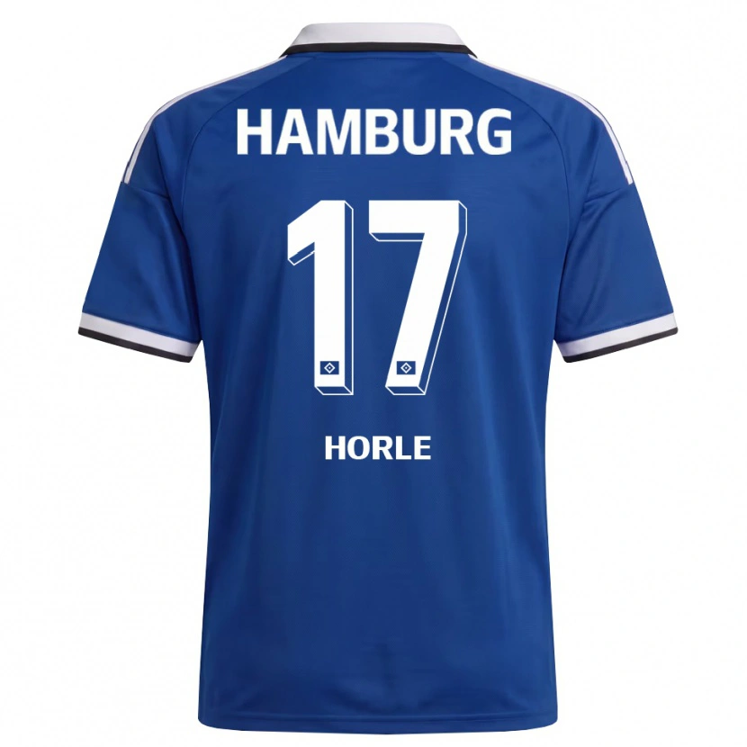Danxen Enfant Maillot Tim Niclas Hörle #17 Blanc Bleu Tenues Extérieur 2026/27 T-Shirt
