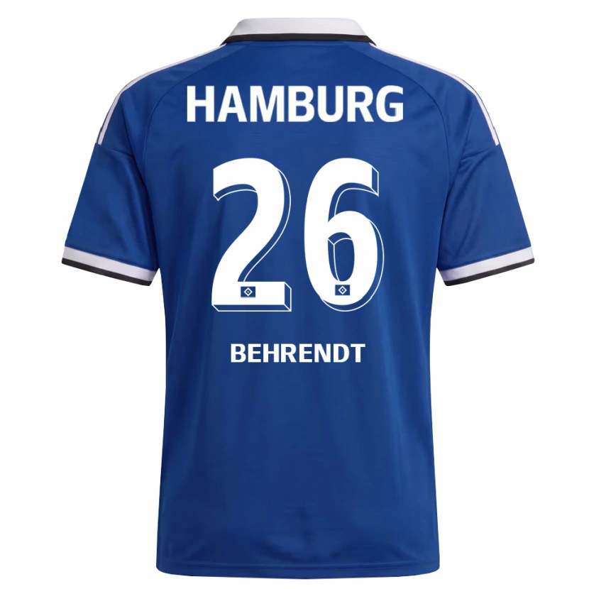 Danxen Enfant Maillot Marlon Behrendt #26 Blanc Bleu Tenues Extérieur 2026/27 T-Shirt