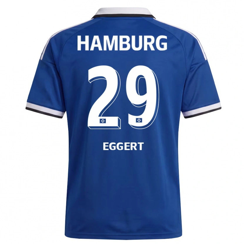Danxen Enfant Maillot Leni Eggert #29 Blanc Bleu Tenues Extérieur 2026/27 T-Shirt