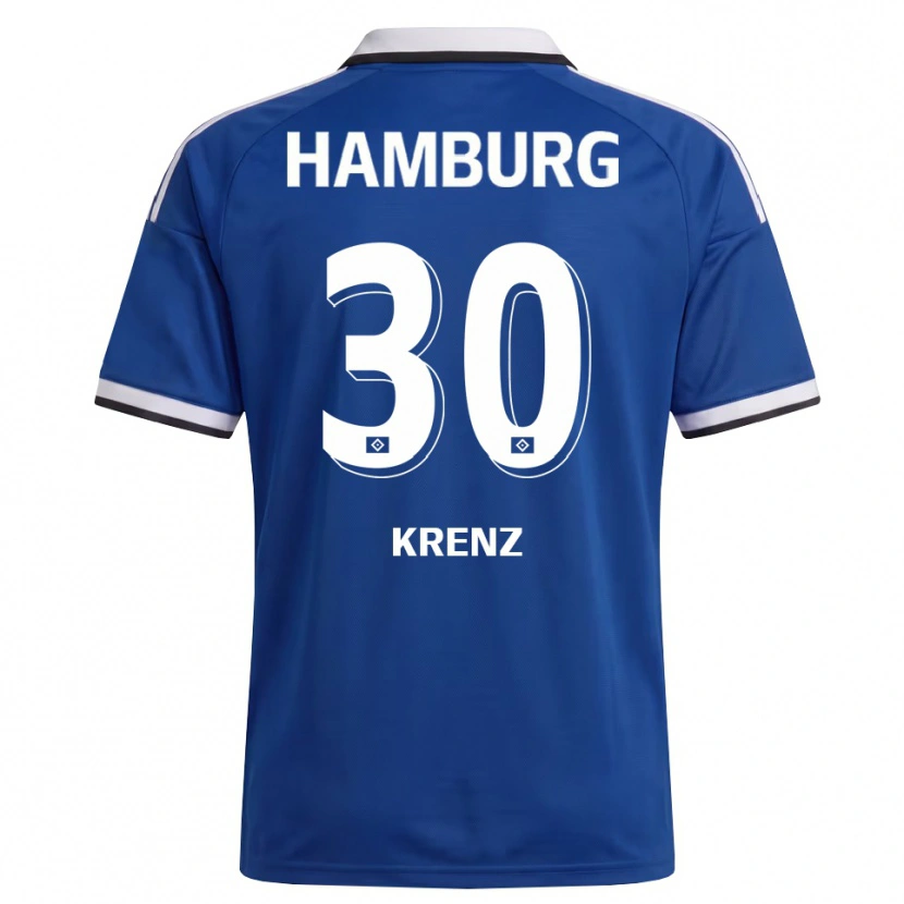 Danxen Enfant Maillot Jamie Krenz #30 Blanc Bleu Tenues Extérieur 2026/27 T-Shirt