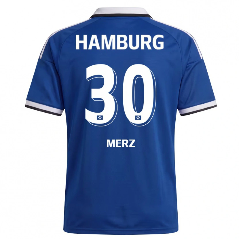 Danxen Enfant Maillot Selma Merz #30 Blanc Bleu Tenues Extérieur 2026/27 T-Shirt