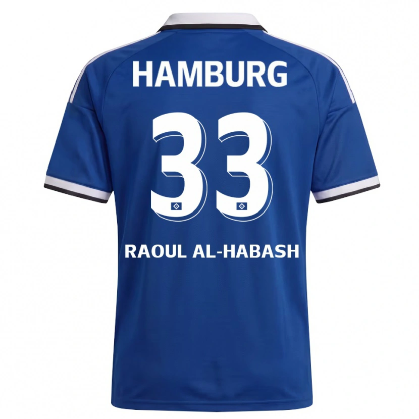 Danxen Enfant Maillot Luca Raoul Al-Habash #33 Blanc Bleu Tenues Extérieur 2026/27 T-Shirt