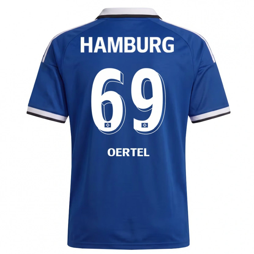Danxen Enfant Maillot Jan Oertel #69 Blanc Bleu Tenues Extérieur 2026/27 T-Shirt