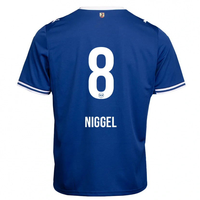 Danxen Enfant Maillot Henrik Niggel #8 Bleu Roi Blanc Tenues Extérieur 2026/27 T-Shirt
