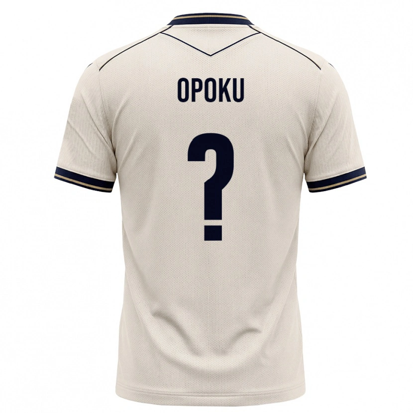 Danxen Enfant Maillot Daniel Opoku #0 Blanc Cassé Bleu Encre Tenues Extérieur 2026/27 T-Shirt