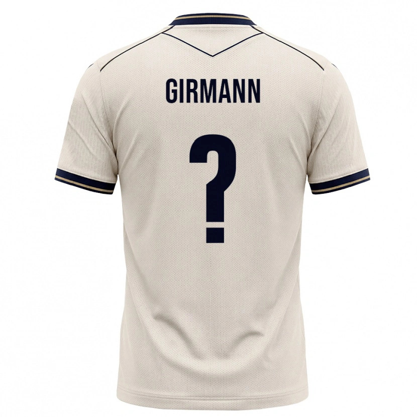 Danxen Enfant Maillot David Girmann #0 Blanc Cassé Bleu Encre Tenues Extérieur 2026/27 T-Shirt