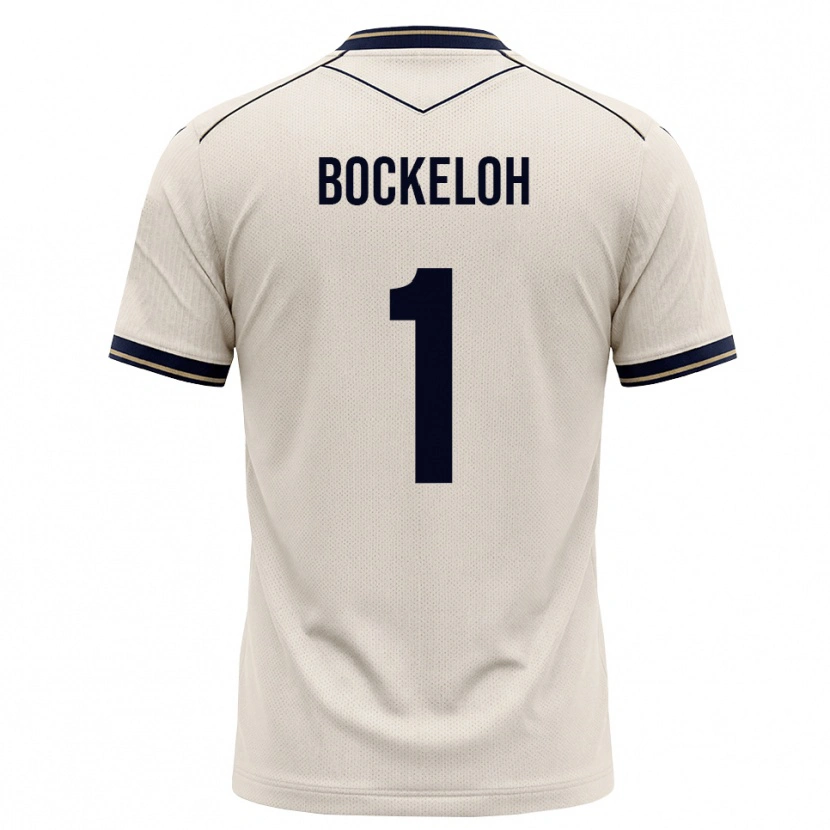 Danxen Enfant Maillot Leonhard Bockeloh #1 Blanc Cassé Bleu Encre Tenues Extérieur 2026/27 T-Shirt