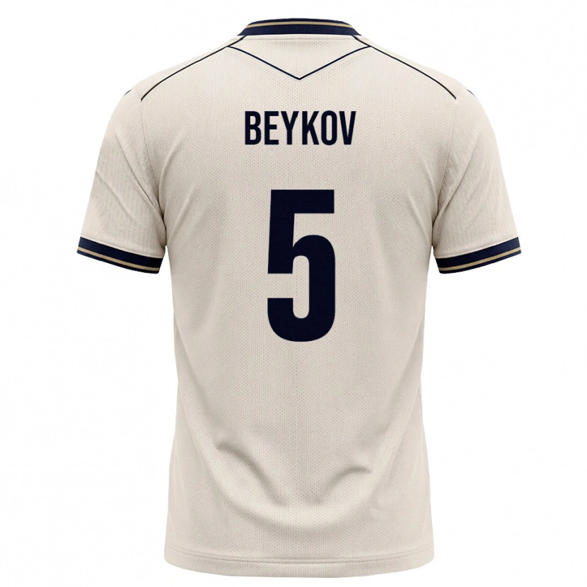 Danxen Enfant Maillot Viktor Beykov #5 Blanc Cassé Bleu Encre Tenues Extérieur 2026/27 T-Shirt