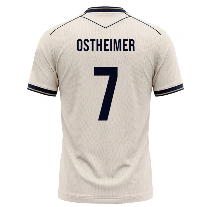 Danxen Enfant Maillot Nevio Ostheimer #7 Blanc Cassé Bleu Encre Tenues Extérieur 2026/27 T-Shirt