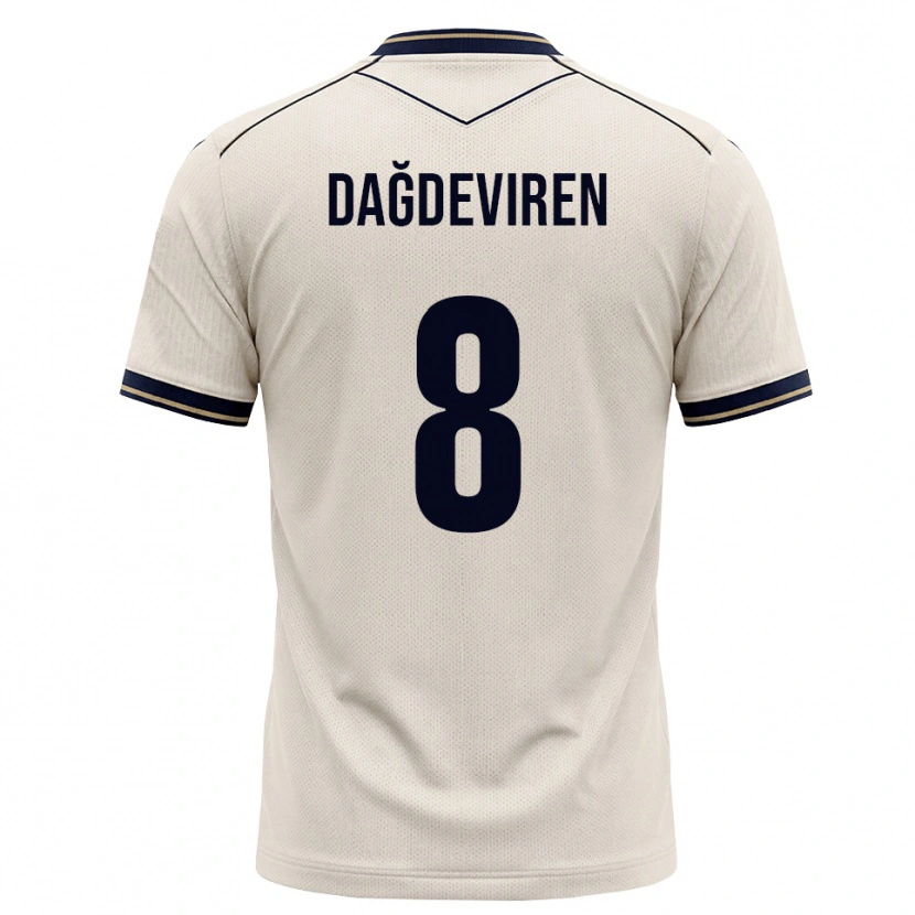 Danxen Enfant Maillot Diren Dağdeviren #8 Blanc Cassé Bleu Encre Tenues Extérieur 2026/27 T-Shirt