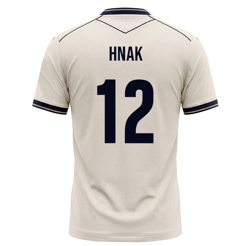 Danxen Enfant Maillot Anwar Hnak #12 Blanc Cassé Bleu Encre Tenues Extérieur 2026/27 T-Shirt