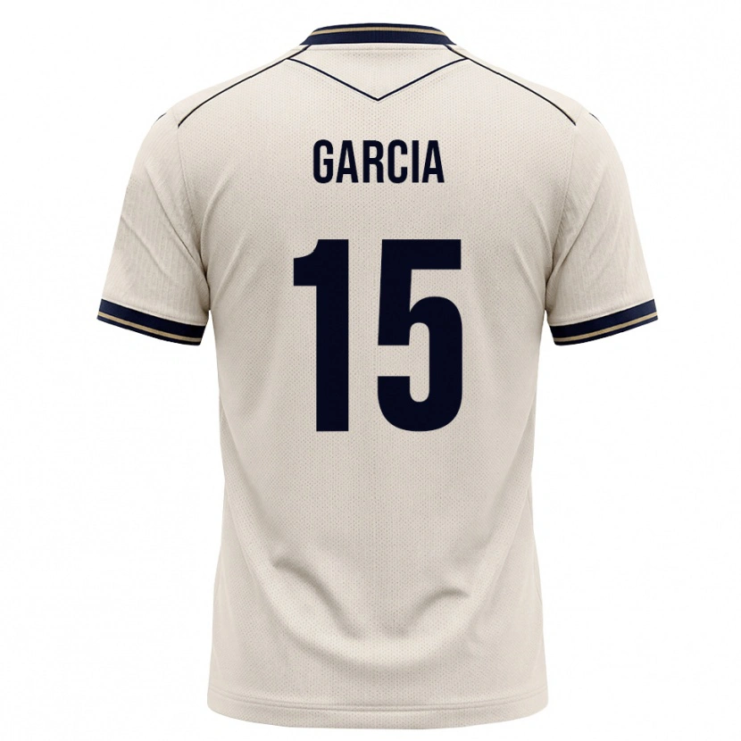 Danxen Enfant Maillot Marta Cazalla Garcia #15 Blanc Cassé Bleu Encre Tenues Extérieur 2026/27 T-Shirt