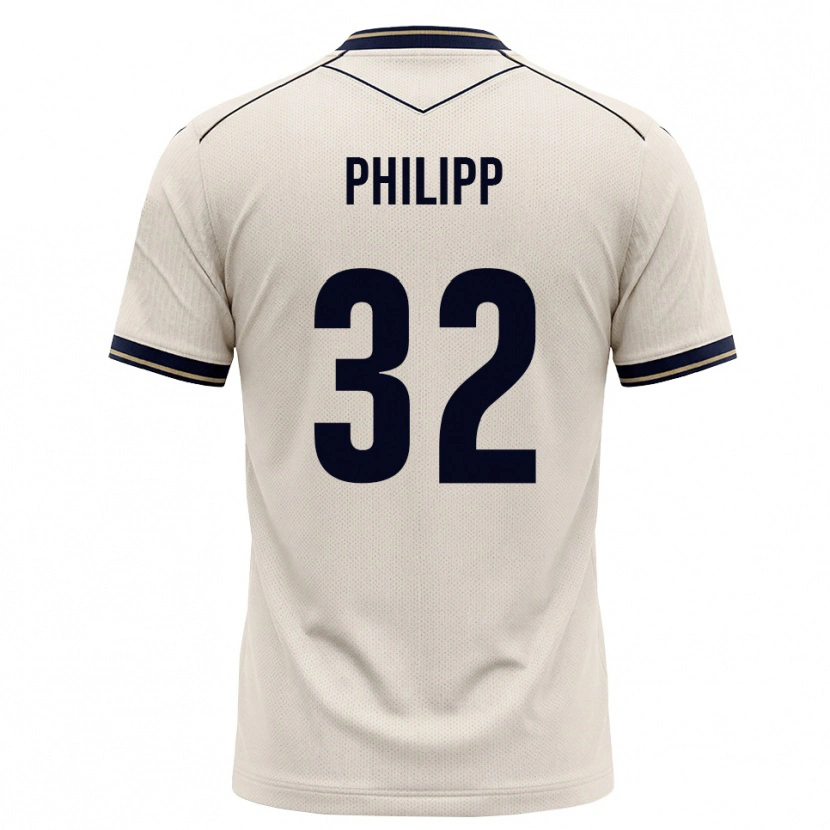 Danxen Enfant Maillot Tim Philipp #32 Blanc Cassé Bleu Encre Tenues Extérieur 2026/27 T-Shirt
