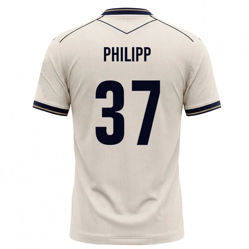 Danxen Enfant Maillot Luca Philipp #37 Blanc Cassé Bleu Encre Tenues Extérieur 2026/27 T-Shirt