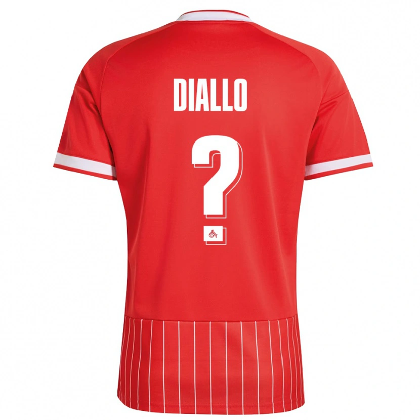 Danxen Enfant Maillot Ismaila Diallo #0 Rouge Blanc Vert Tenues Extérieur 2026/27 T-Shirt