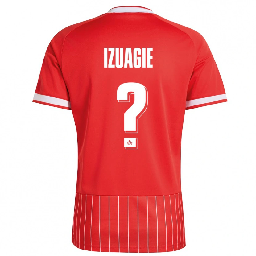 Danxen Enfant Maillot Isaiah Izuagie #0 Rouge Blanc Vert Tenues Extérieur 2026/27 T-Shirt