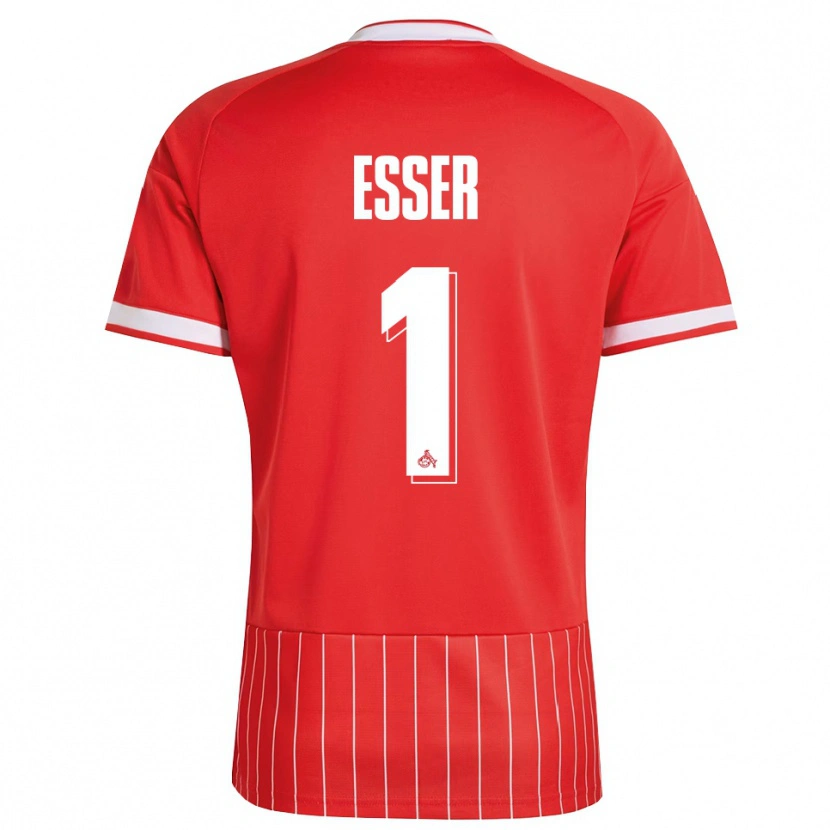 Danxen Enfant Maillot Jacob Esser #1 Rouge Blanc Vert Tenues Extérieur 2026/27 T-Shirt