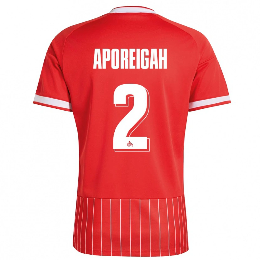 Danxen Enfant Maillot Leo Aporeigah #2 Rouge Blanc Vert Tenues Extérieur 2026/27 T-Shirt