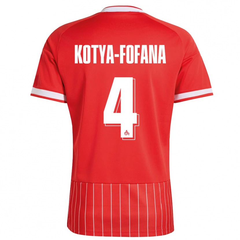 Danxen Enfant Maillot Assad Kotya-Fofana #4 Rouge Blanc Vert Tenues Extérieur 2026/27 T-Shirt