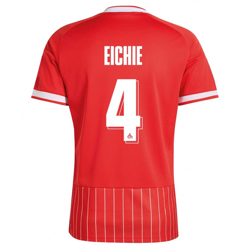 Danxen Enfant Maillot David Eichie #4 Rouge Blanc Vert Tenues Extérieur 2026/27 T-Shirt