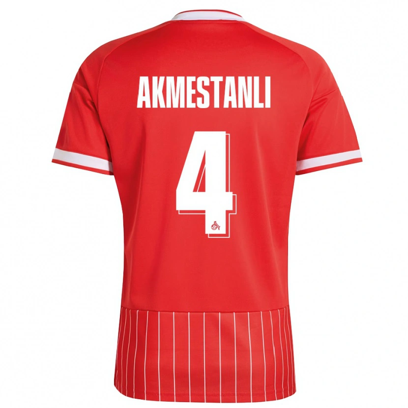 Danxen Enfant Maillot Teoman Akmestanli #4 Rouge Blanc Vert Tenues Extérieur 2026/27 T-Shirt