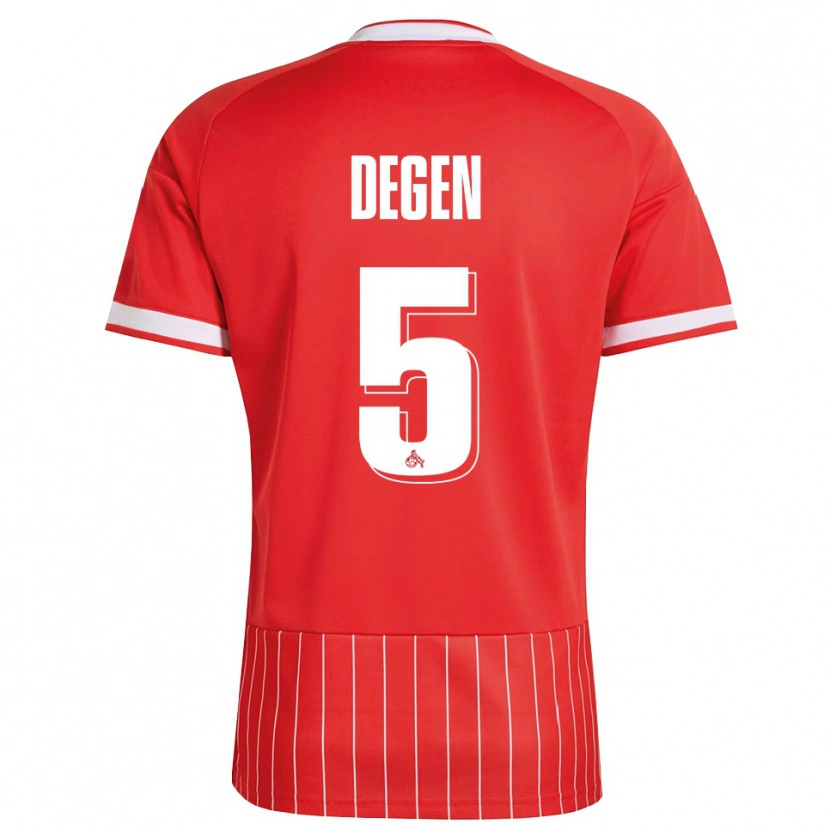 Danxen Enfant Maillot Celina Degen #5 Rouge Blanc Vert Tenues Extérieur 2026/27 T-Shirt