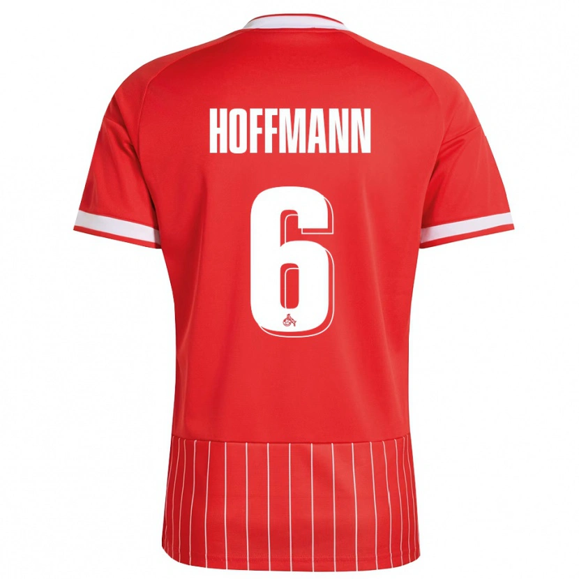 Danxen Enfant Maillot Niklas Hoffmann #6 Rouge Blanc Vert Tenues Extérieur 2026/27 T-Shirt