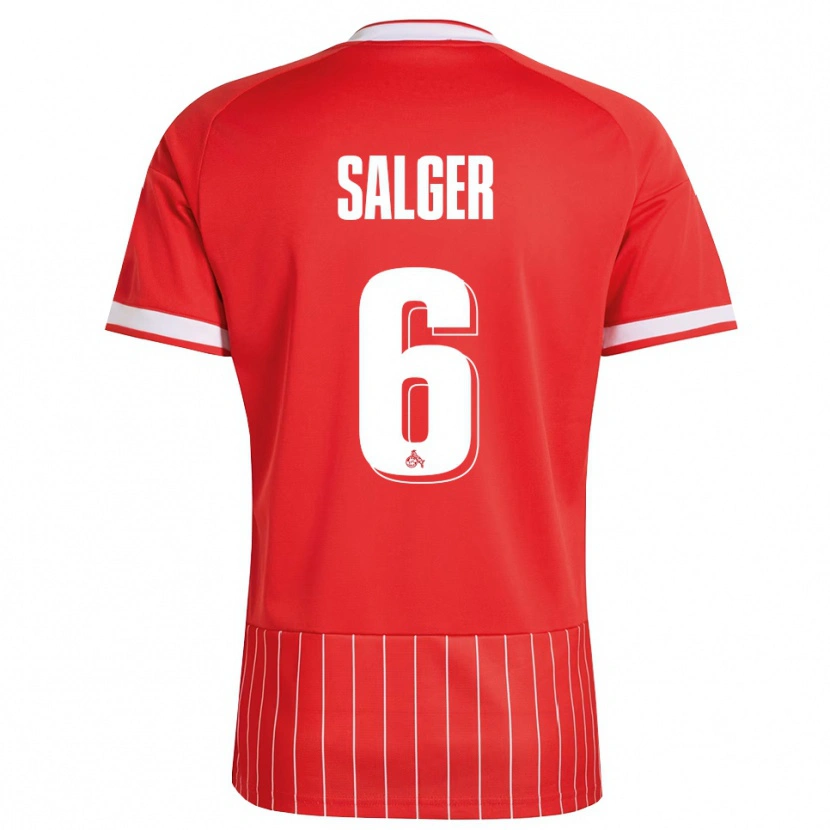 Danxen Enfant Maillot Stephan Salger #6 Rouge Blanc Vert Tenues Extérieur 2026/27 T-Shirt