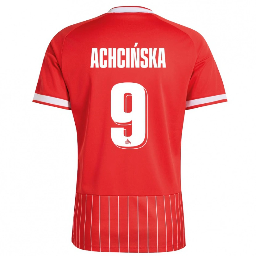 Danxen Enfant Maillot Adriana Achcińska #9 Rouge Blanc Vert Tenues Extérieur 2026/27 T-Shirt